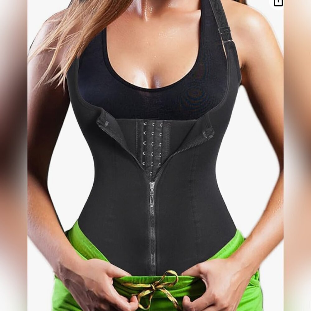 Women’s Underbust Corset Waist Trainer Vest – Boned Body Shaper with Adjustable